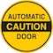 Brady Automatic Caution Door, 6 in x 6 in, Circle, Polyester, 124304 124304 - alternate 1